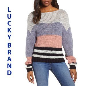 Lucky Brand Striped Colorblock Sweater